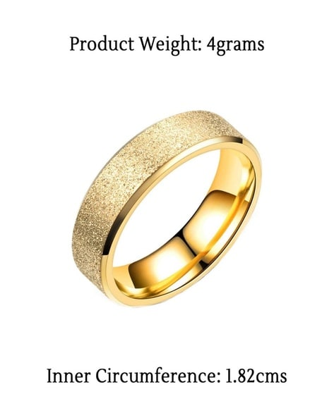 Yellow Chimes Rings for Mens and Boys Crystal Ring | Gold Plated