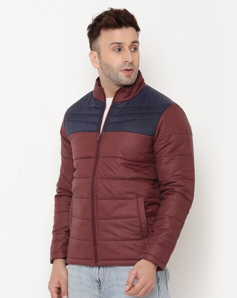 Men's Winter Leather Jacket With Warm Furr Inside - Wine