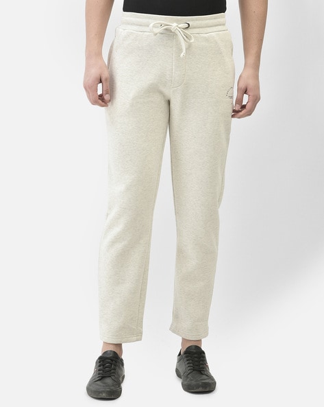 Buy Styli Off-White Mid Rise Flared Track Pants for Women Online @ Tata CLiQ