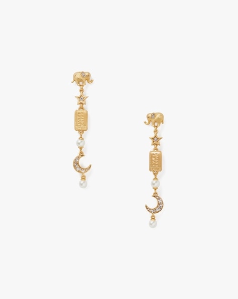 Kate Spade Have A Ball Front-To-Back Linear Earrings - ShopStyle