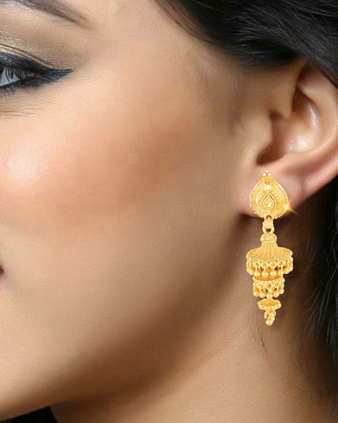 22K Gold Plated Gift Jhumka Earrings Indian 3