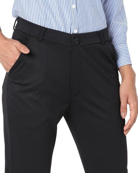 Buy Black Trousers & Pants for Women by SMARTY PANTS Online