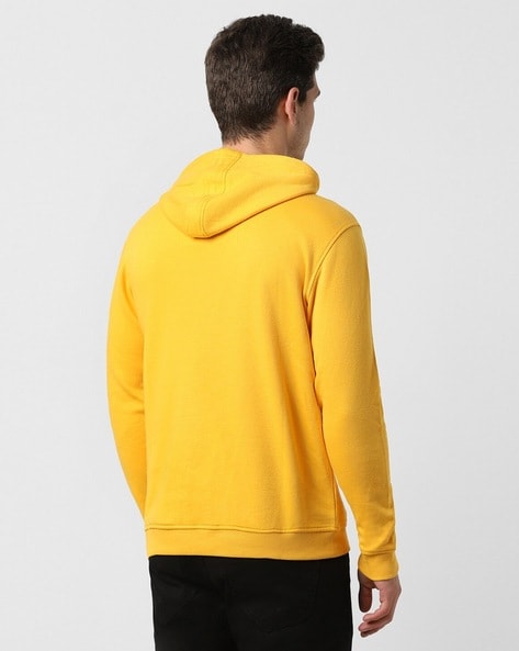 Plain yellow outlet hoodie