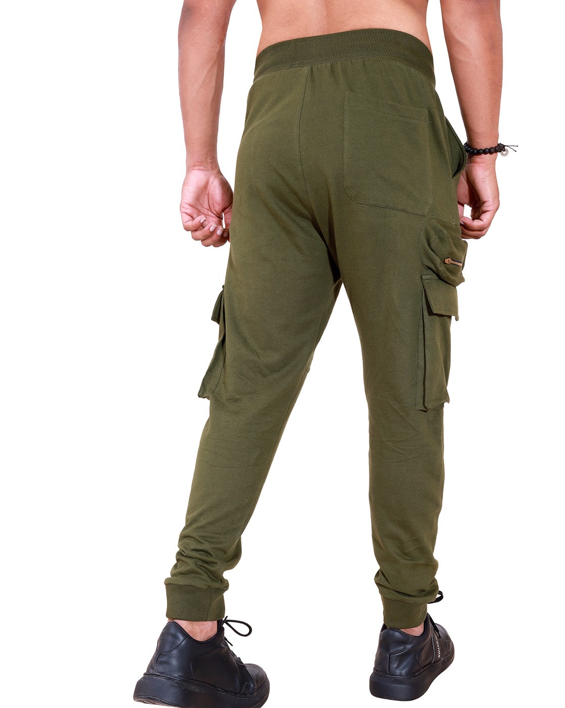 Buy Olive green Track Pants for Men by ZOLDEM Online