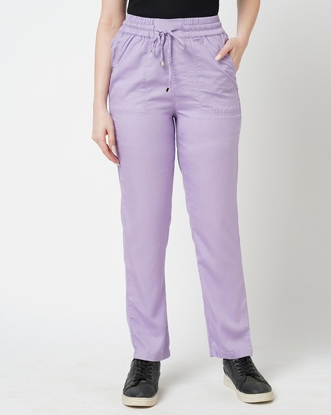 Purple paper best sale bag pants