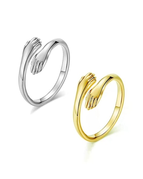 Buy Rose-Gold & Silver-Toned Rings for Women by Mahi Online | Ajio.com