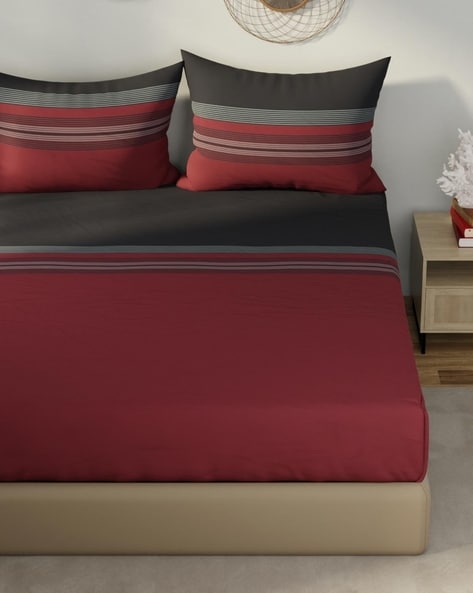 Buy Red & Black Bedsheets for Home & Kitchen by NAUTICA Online