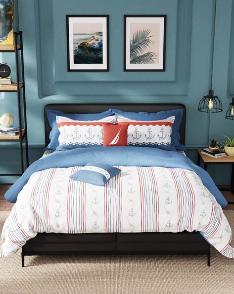 Buy Red & Blue Bedsheets for Home & Kitchen by NAUTICA Online