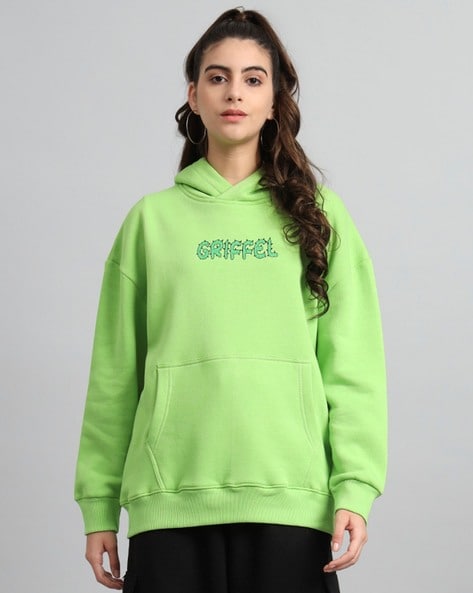 Buy Bottel Green Sweatshirt & Hoodies for Women by GRIFFEL Online