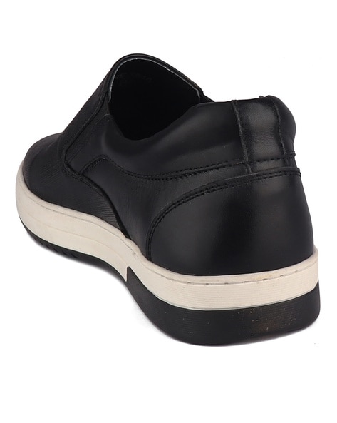 Black low top sales leather sneakers