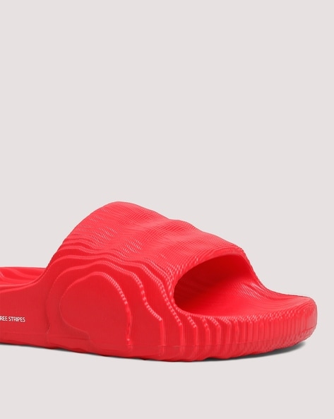 Red adidas slides online mens