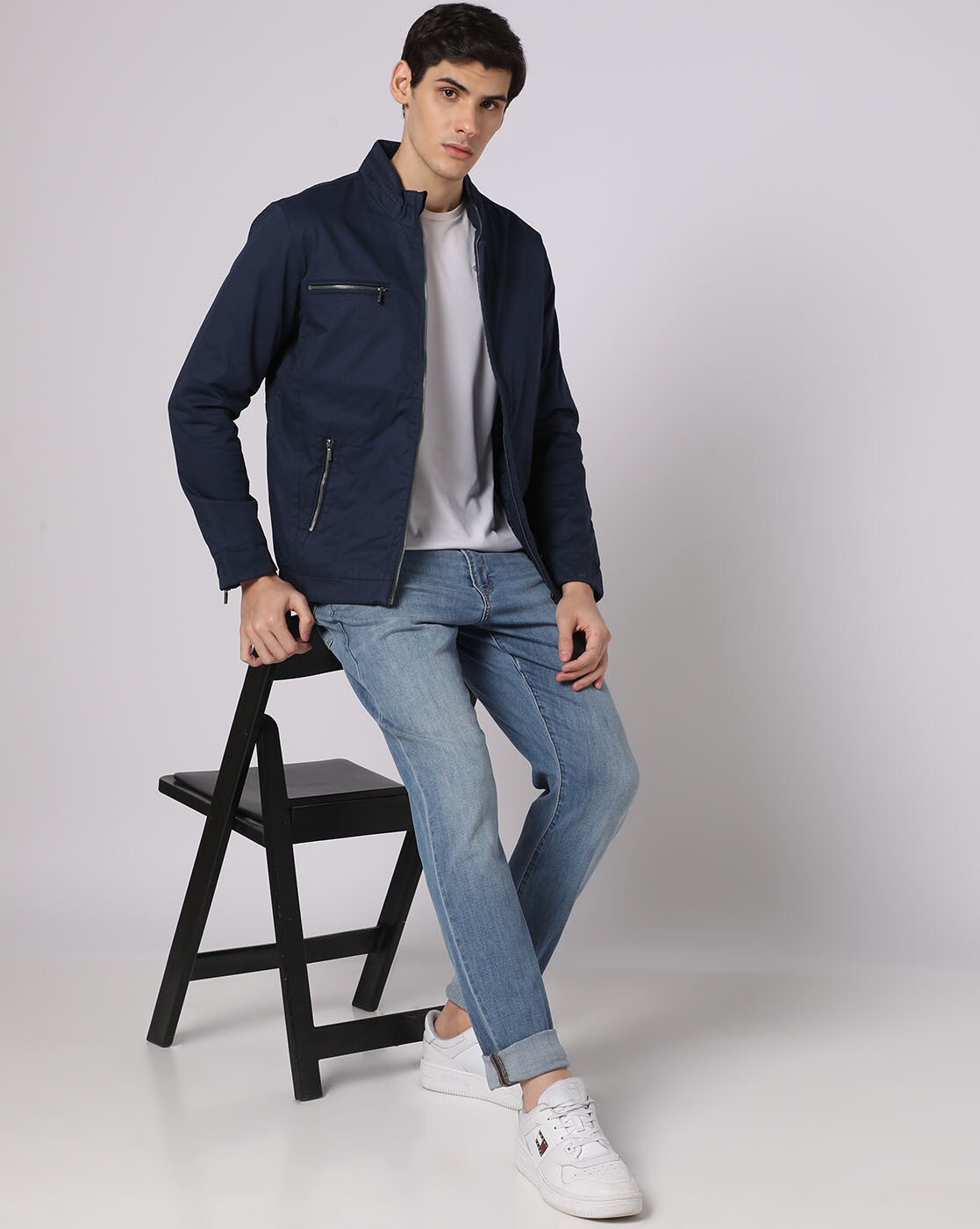 Buy Buda Jeans Co Men Cotton Bomber Jacket with Stylised Placket at Redfynd