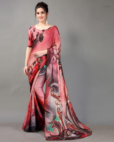 Bridal wear Weightless Georgette Saree with Satin Border at Rs 850 in Surat