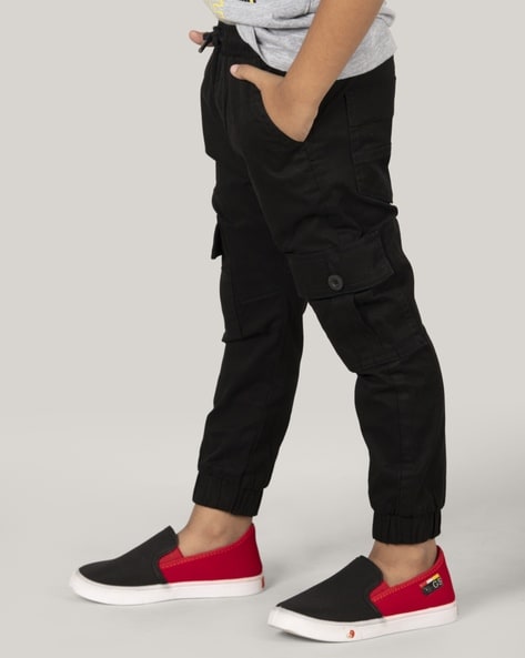 Boys black best sale cargo joggers