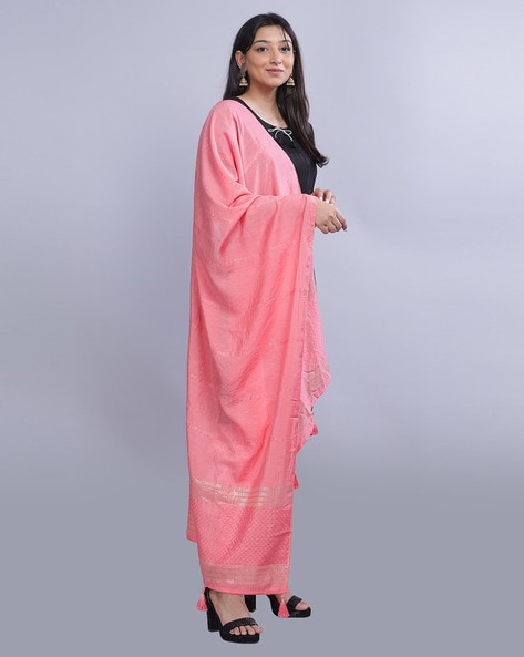 Woven Dupatta with Tassels Price in India