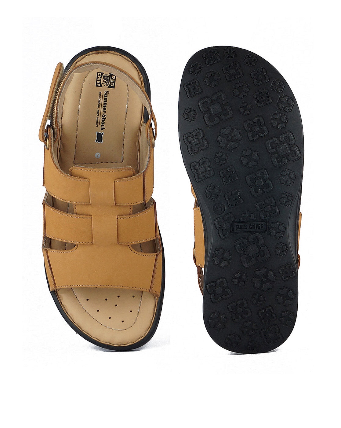 Red Chief Leather Strap Sandal for Men