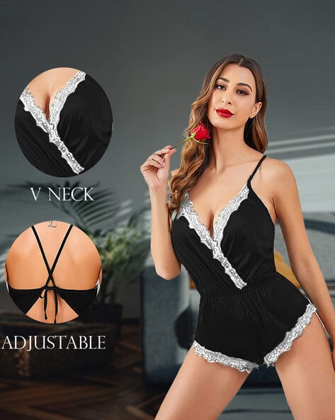 Buy Black Lingerie Sets for Women by Velvi Figure Online