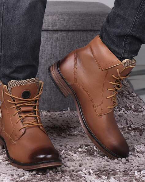 Mens boots with hot sale red laces