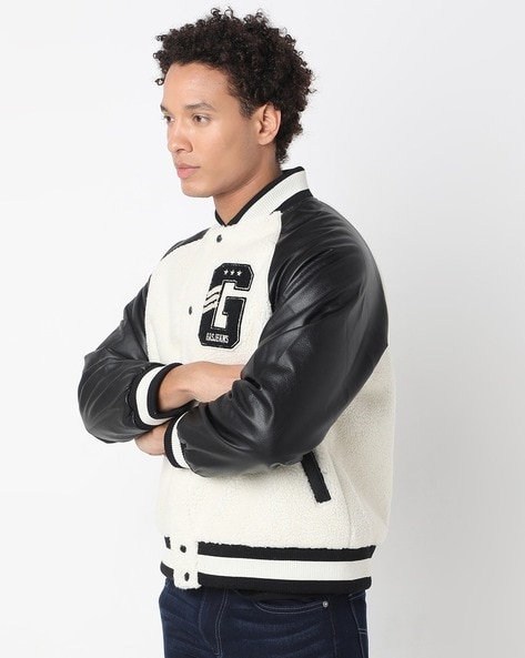 Jack & Jones varsity jacket in black | ASOS