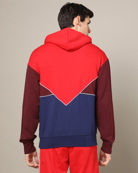 Red yellow hot sale blue hoodie