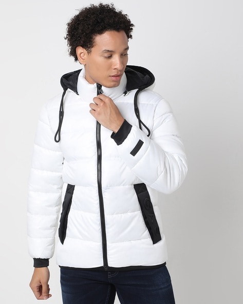 Gas Alix In Solid Hooded-Neck Jacket