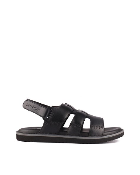 Buy Red Chief Men Black Leather Sandals - Sandals for Men 1493500 | Myntra