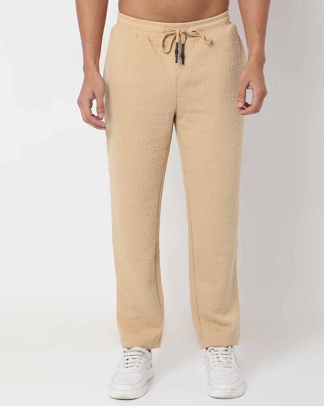 Renzo Emb Brand Embossed Regular Fit Track Pants