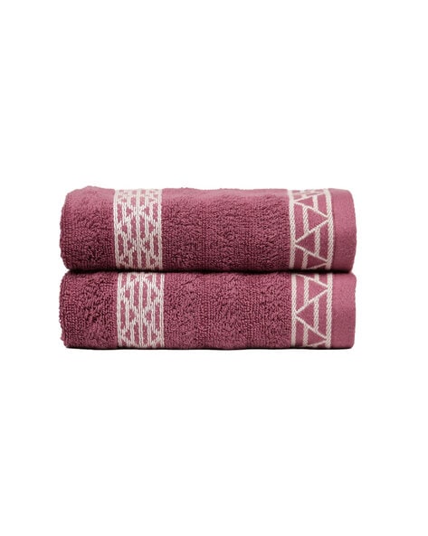 Purple patterned towels hot sale