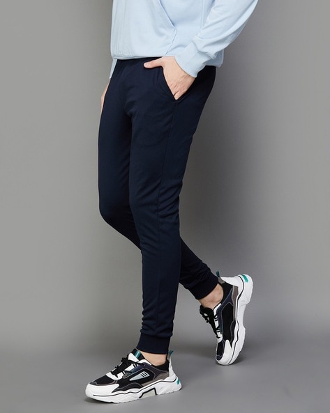 Men Straight Track Pants with Slip Pockets