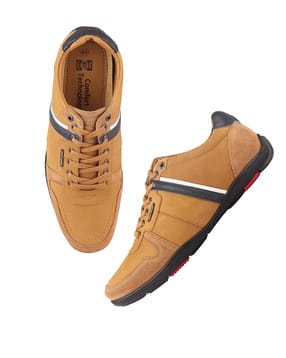 Leather Lace-Up Casual Shoes-image-43