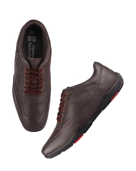 Dark brown casual sales shoes