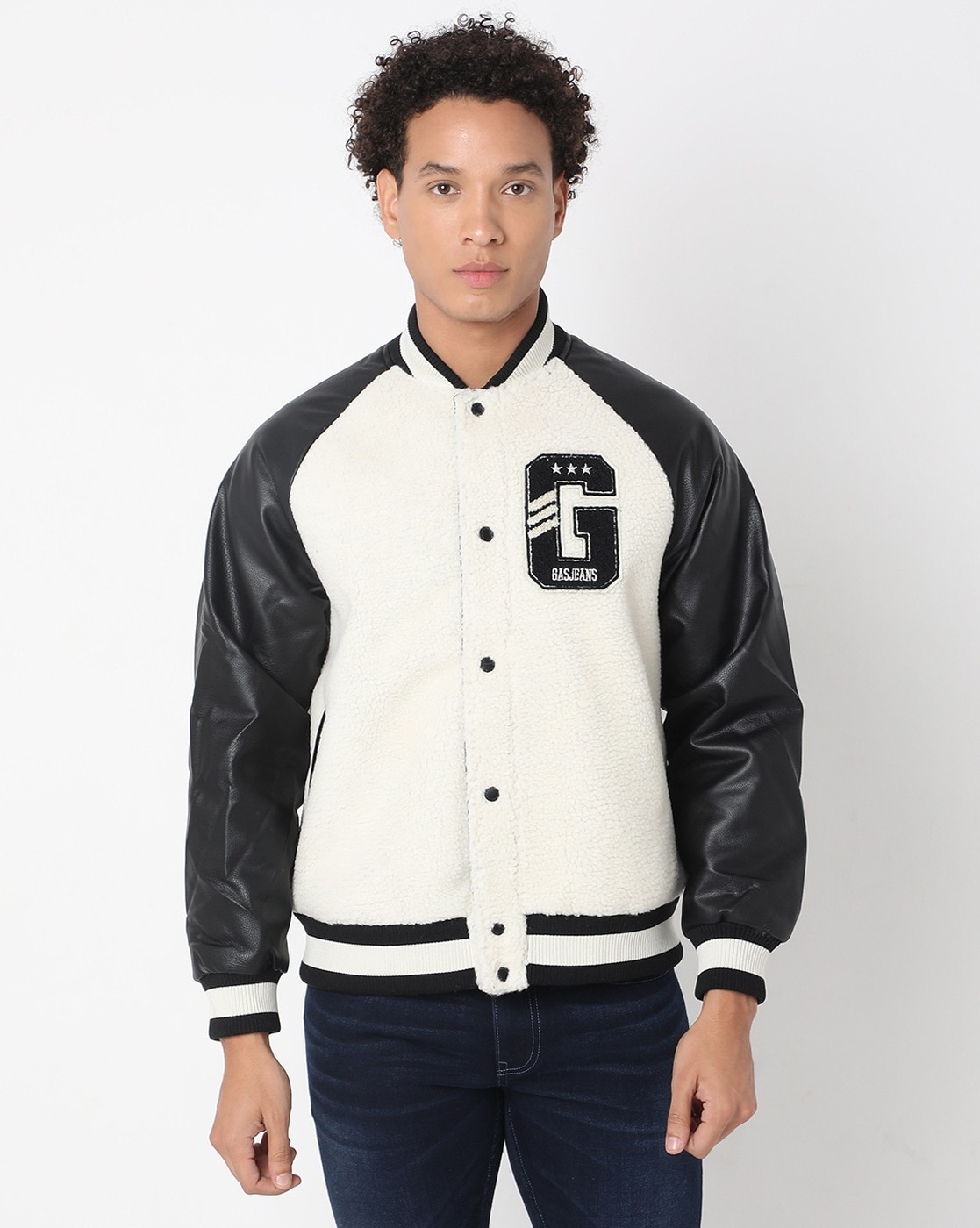 Green And White Men Polyester Varsity Jacket at Rs 450/piece in Bengaluru |  ID: 20205754655