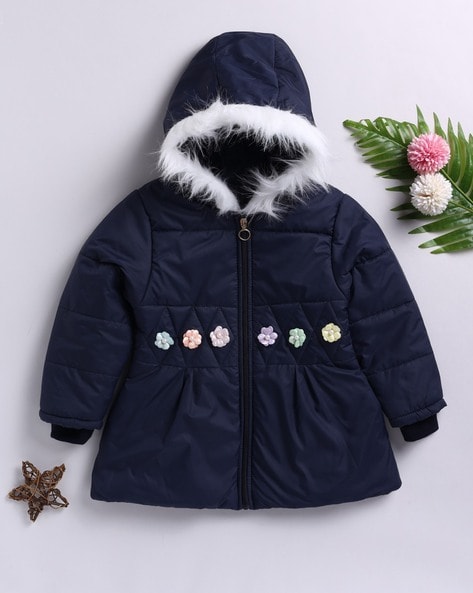 Girls bomber outlet jacket with hood