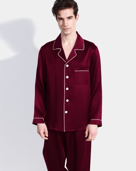 Mens shirt best sale pyjama set