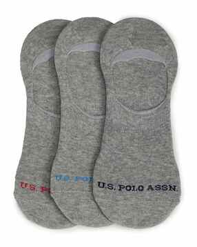 u.s. polo assn. Pack of 3 Men Heathered Silicone Grip No-Show Everyday Socks-picture-13