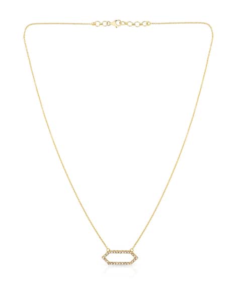 Diamond Necklace Anissa Bar Pendant Necklace In Gold Diamond