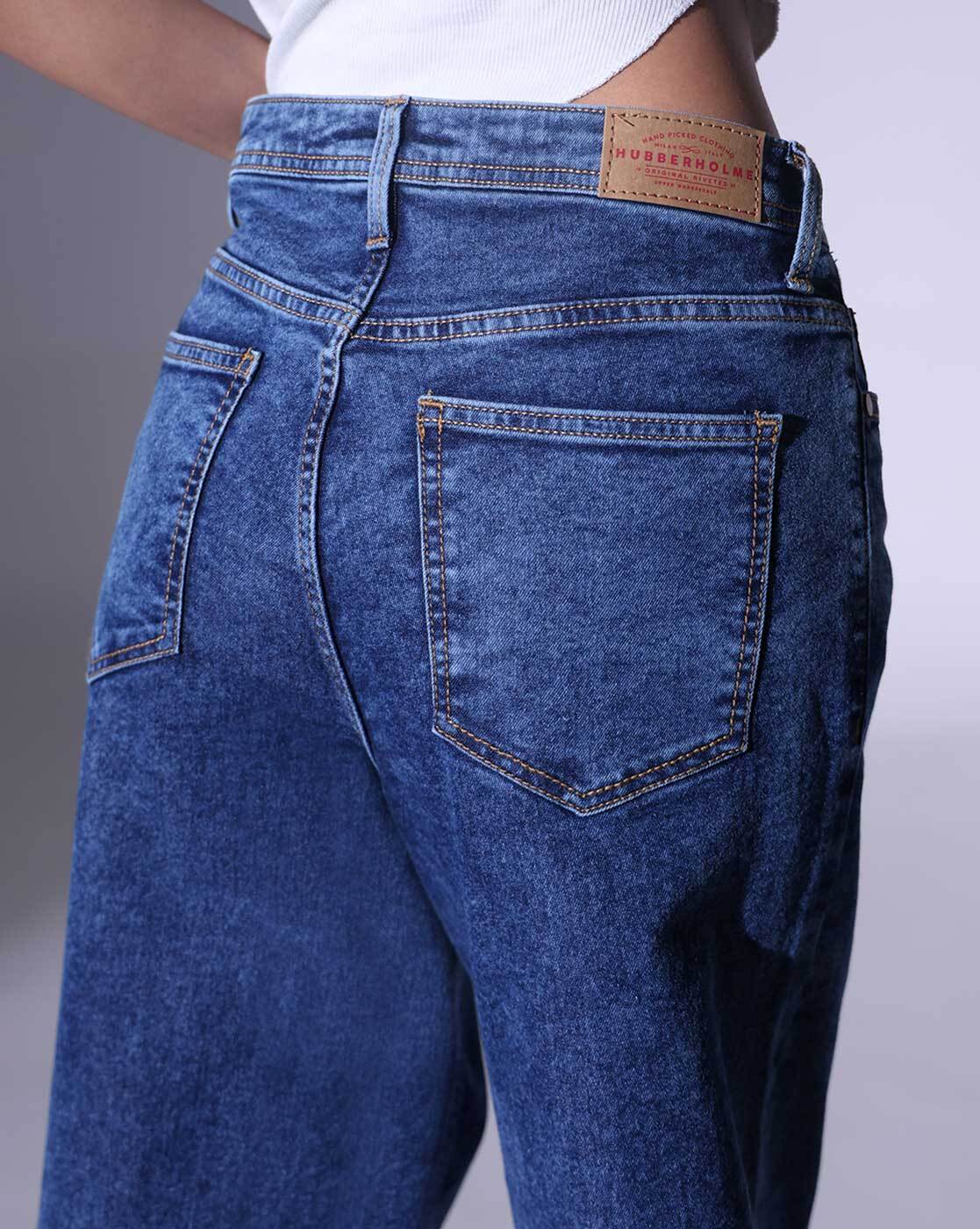 Buy Mid Blue Jeans & Jeggings for Women by HUBBERHOLME Online