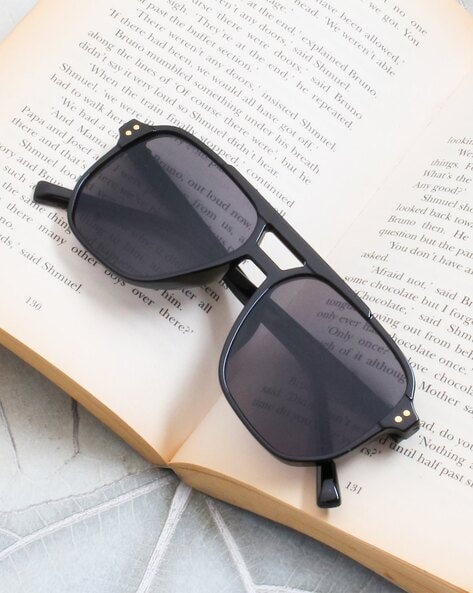 Black Half Rim Rectangle Lenskart READERS LR E13699-C1D Reading Eyeglass ( Only For +2.50 Power) at LensKart.com