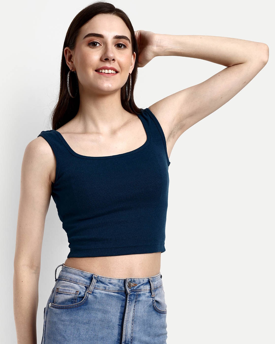 Buy Navy Blue Tops for Women by Fery London Online