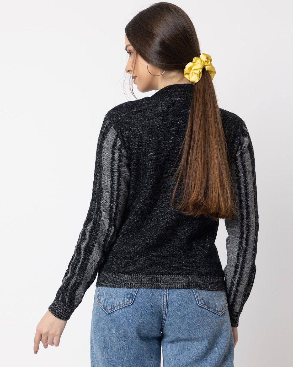 eaphi】ASYMMETRY GLITTER CARDIGAN