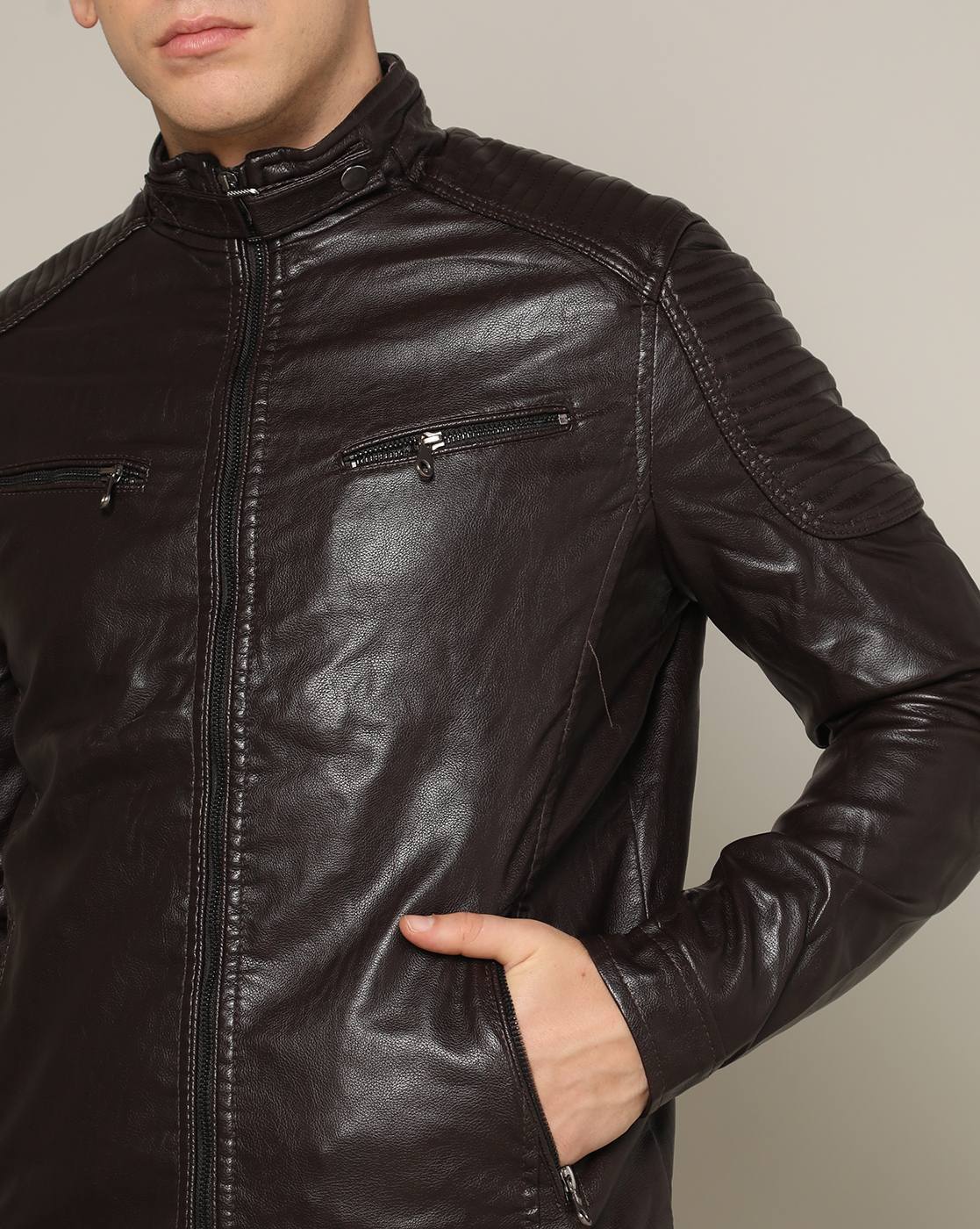 Buy Original Leather Jacket For Men's Size (XS To 4XL) (M, TAN) at Amazon.in