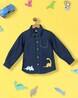 Nautinati Boys' Clouds and Rainbow Print Chest Pocket Shirt and Pyjama Set