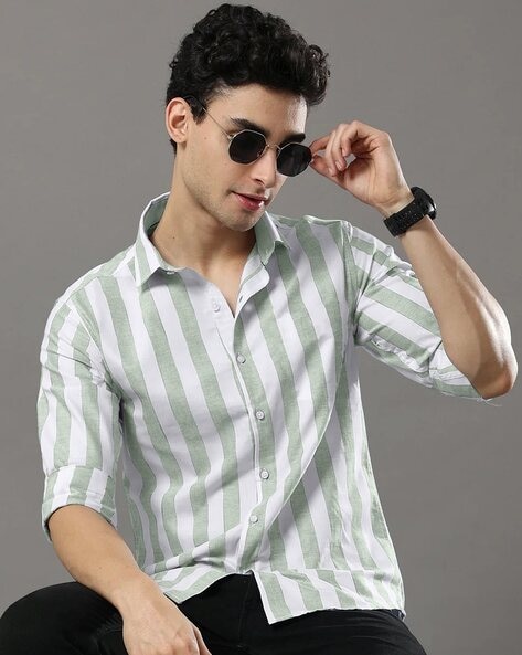 Buy Green & White Shirts for Men by Urban Buccachi Online