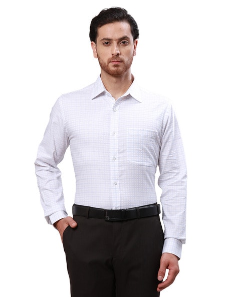 Raymond Men Checked Slim Fit Shirt