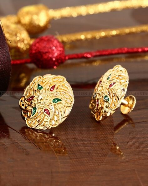 Ladies gold earrings on sale online