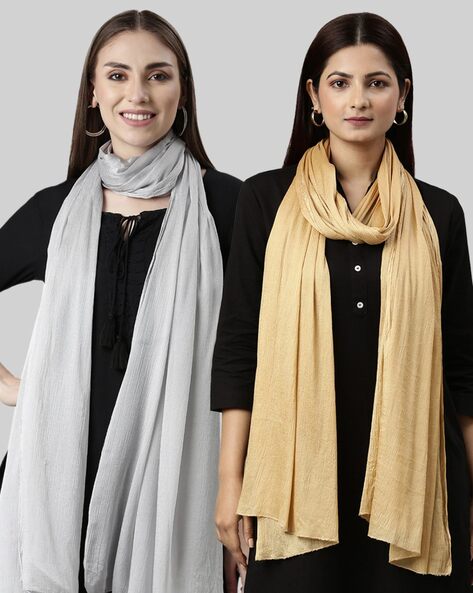 Pack of 2 Women Shawls Price in India