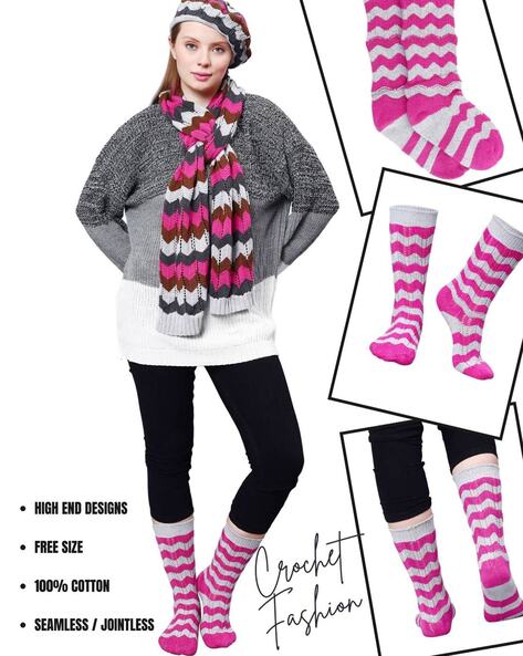 Buy Pink Socks & Stockings for Women by Bharatasya Online