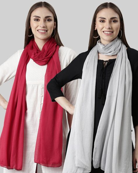 Pack of 2 Women Shawls Price in India