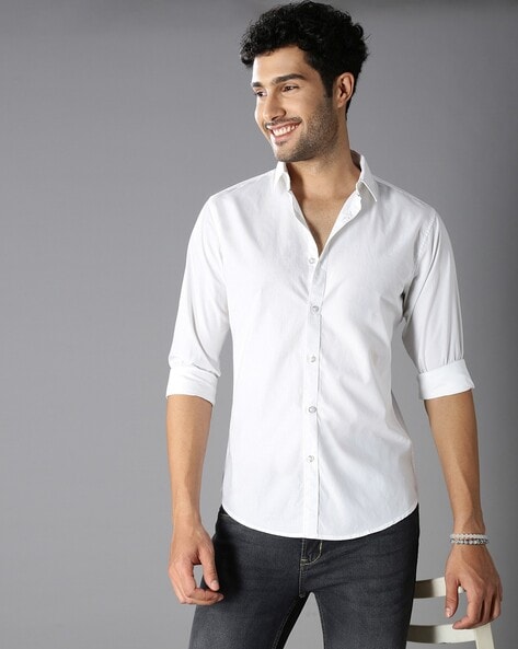 Men Slim Fit Cotton Shirt