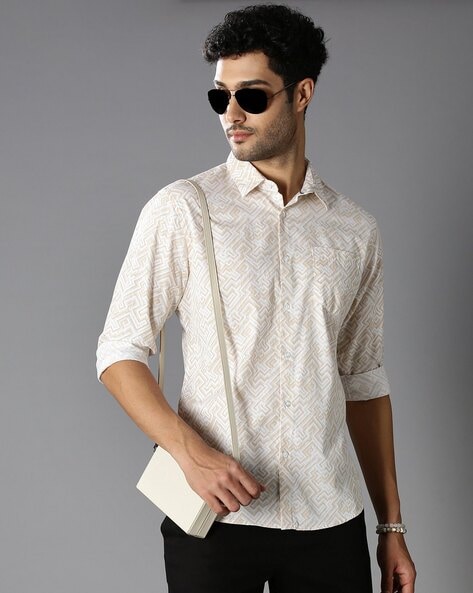 Men Printed Slim Fit Shirt